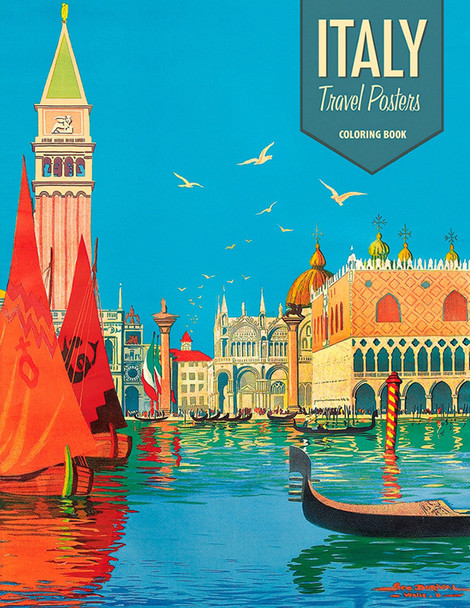 Italy: Travel Posters Colouring Book - Pack of 1