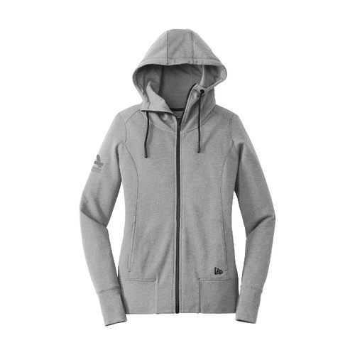 New Era Ladies Tri Blend Fleece Full Zip Hoodie