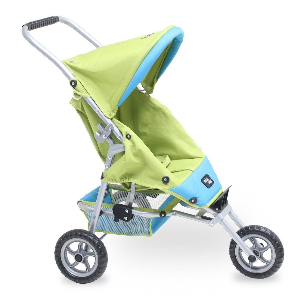 Mini Marathon Dolls Pram - Lime/Aqua