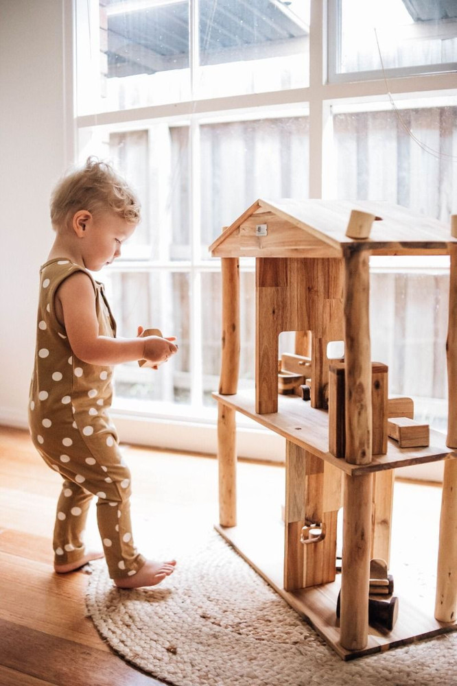 Eco Wooden Dollhouse with Optional Eco Furniture