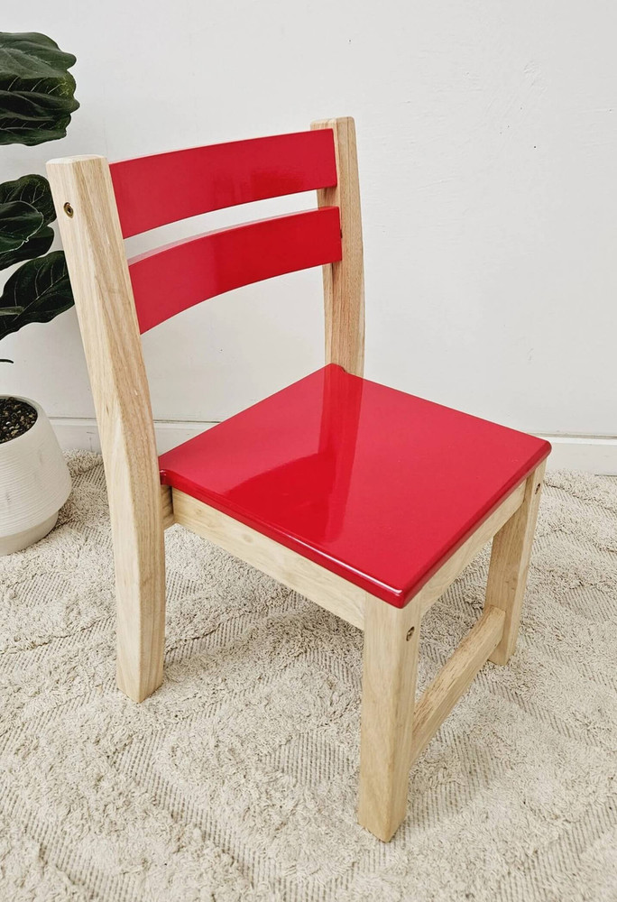 red top chair side view