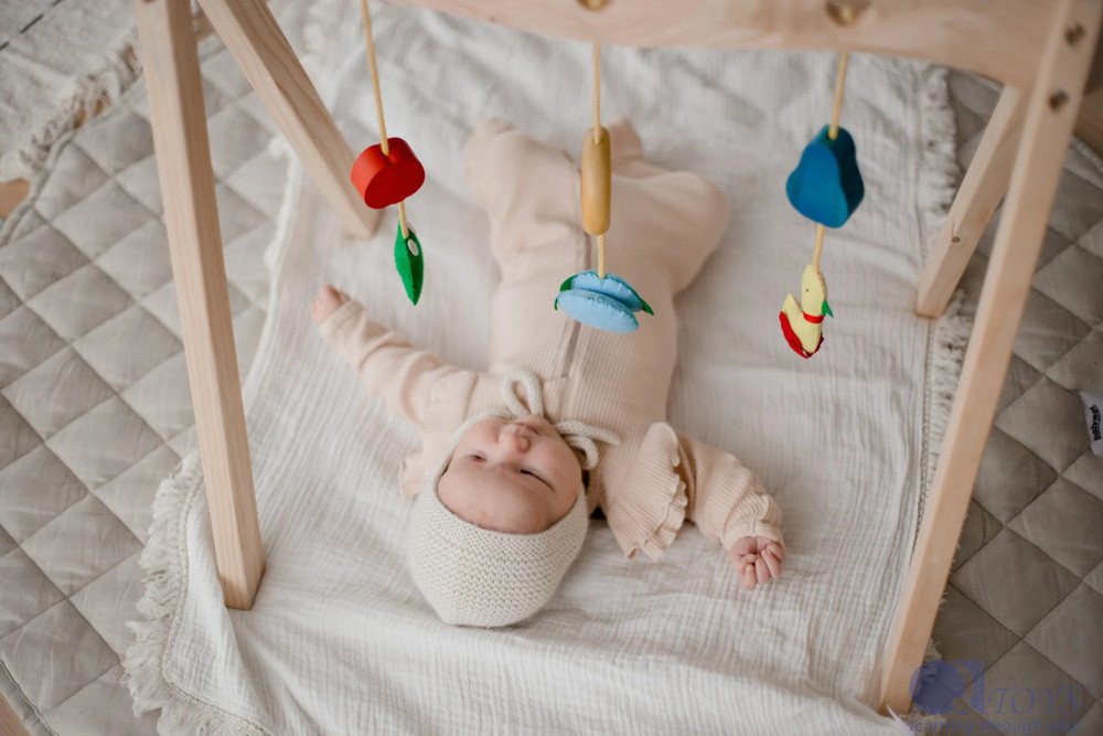 wooden baby gym