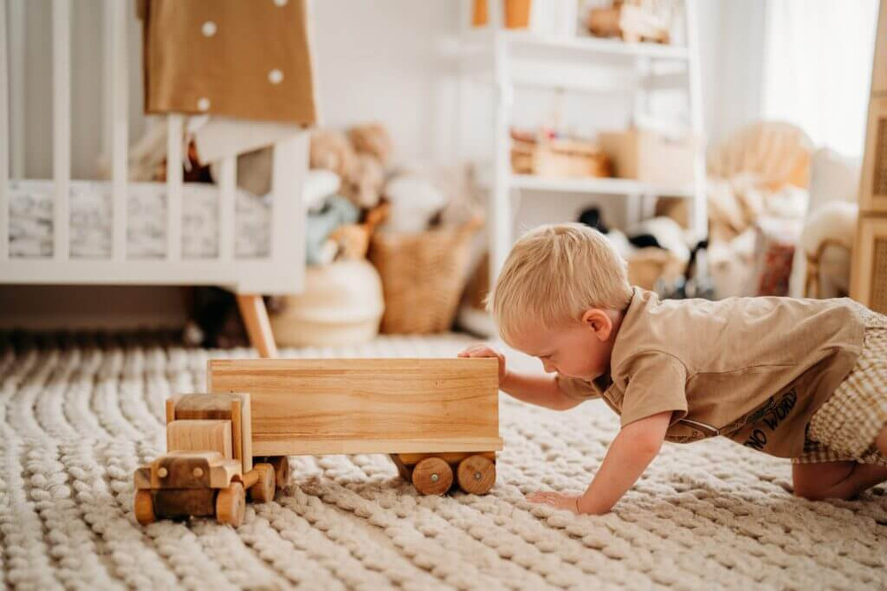 large wooden transport truck toy