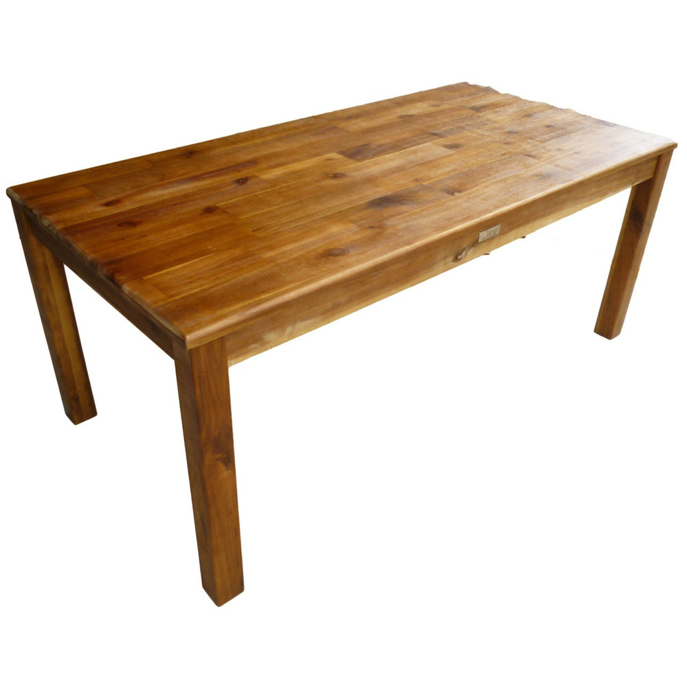 qtoys acacia rectangular wooden table