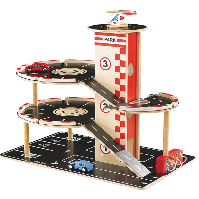 Hape Park N Go Toy Garage Play Set