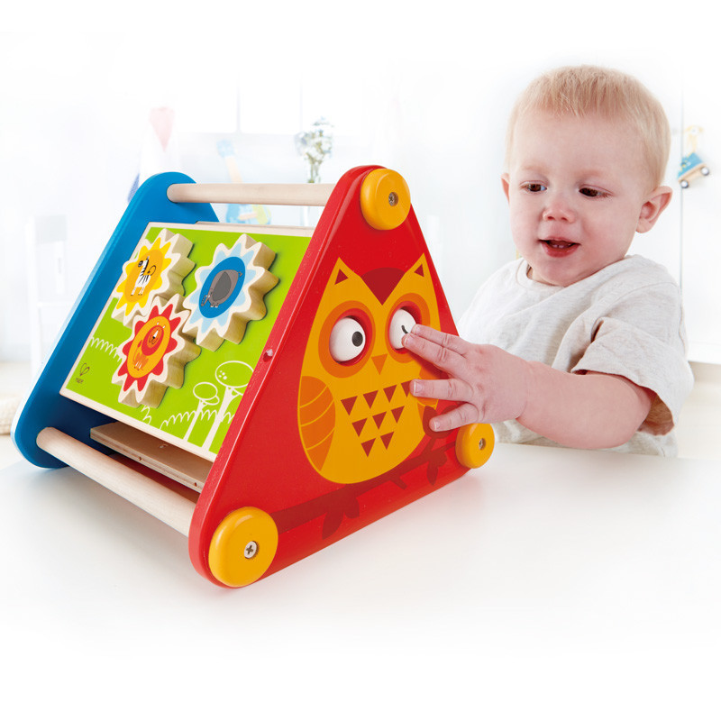 hape take along activity centre side 3 - Kid Playing