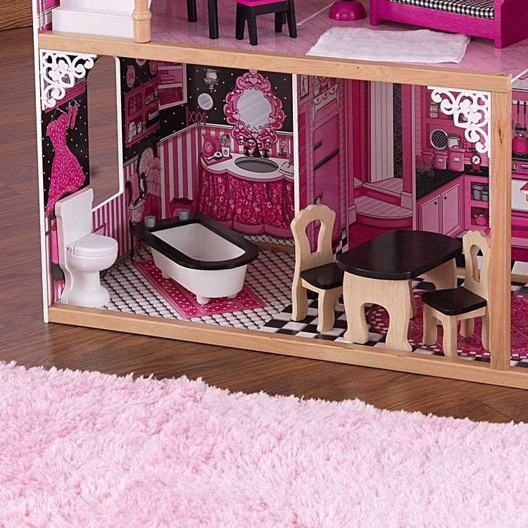 amelia dollhouse bathroom and kitchen