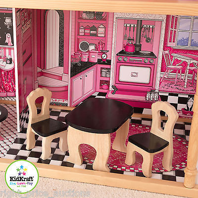 amelia dollhouse dolls black table and chairs