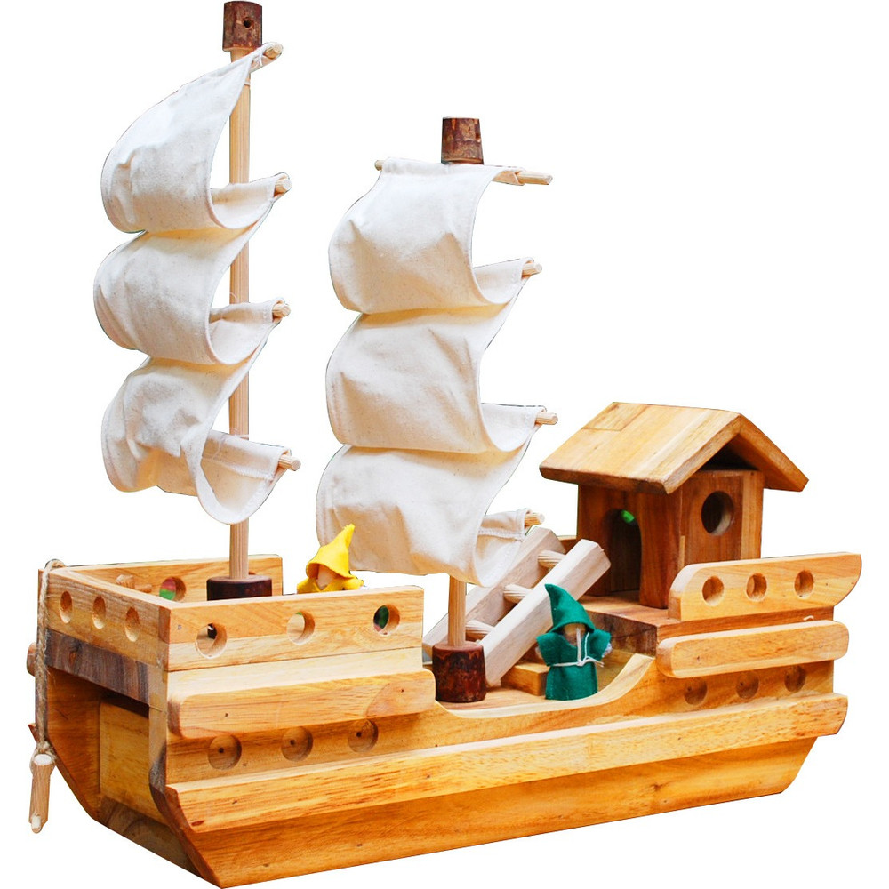 Qtoys Wooden Pirate Ship set