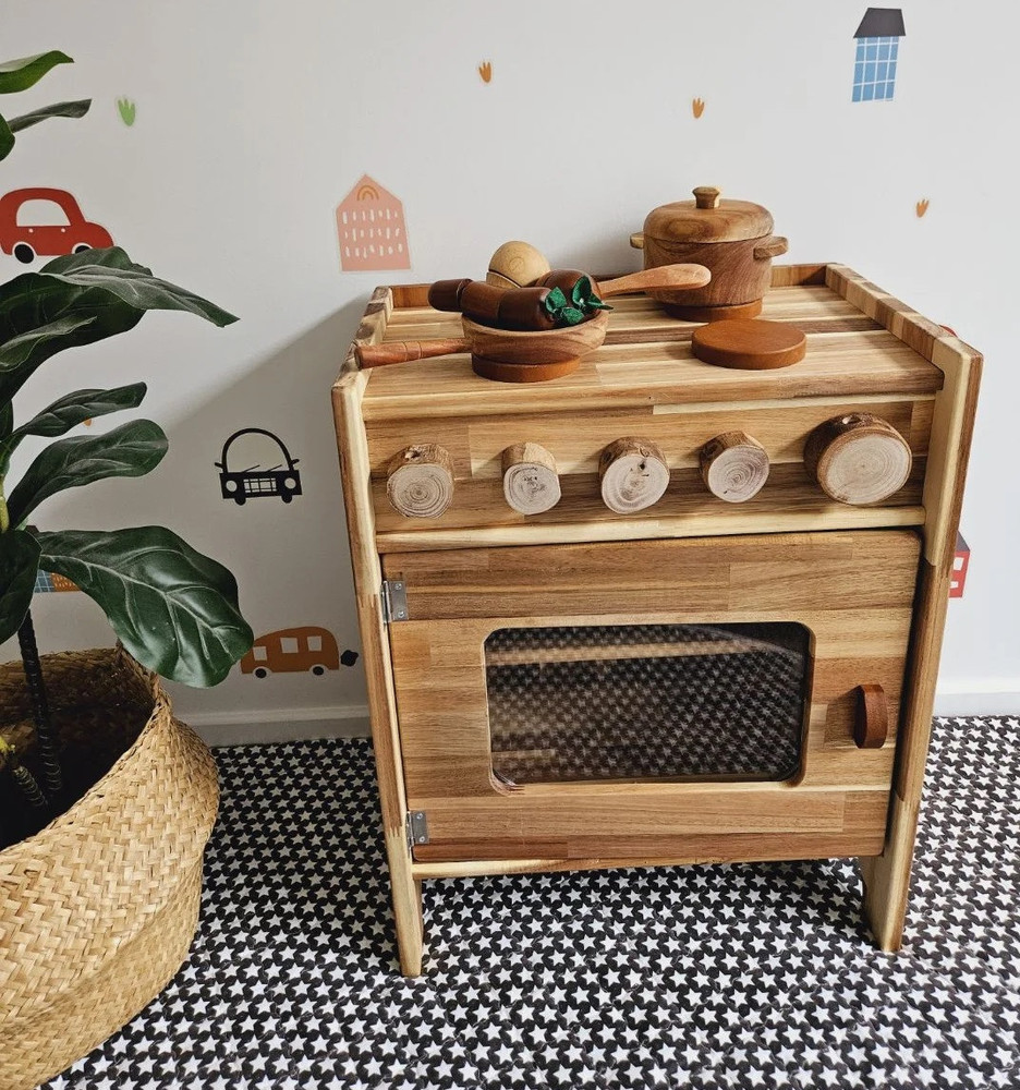 qtoys natural wooden stove top 3