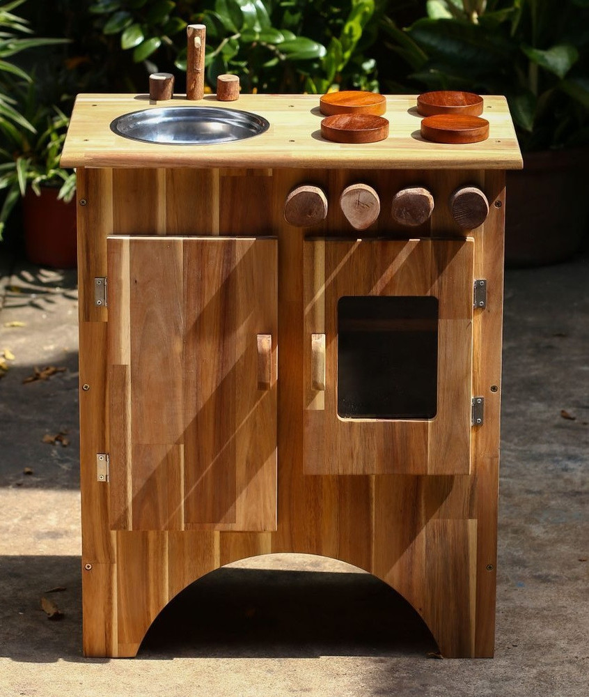 qtoys natural wooden kitchen 1