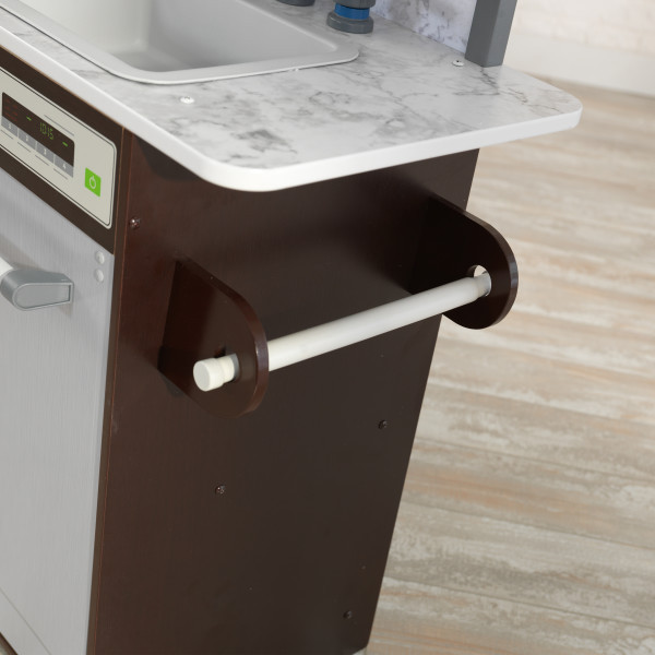 Ultimate Elite Espresso Play Kitchen paper towel roller