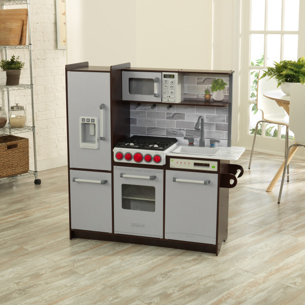 KidKraft - Ultimate Elite Espresso Play Kitchen EZ Assembly