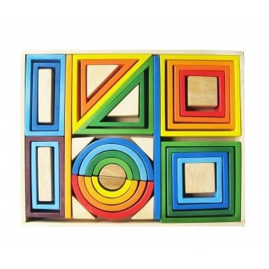 Qtoys Rainbow Nesting Blocks