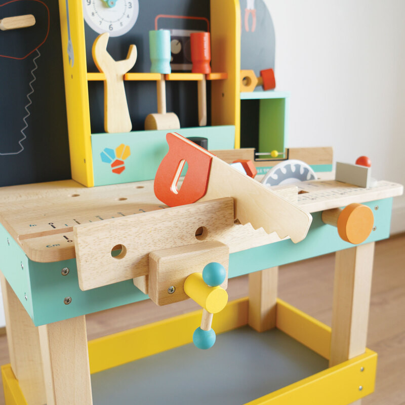 le toy van alex work bench pretend play tool bench set