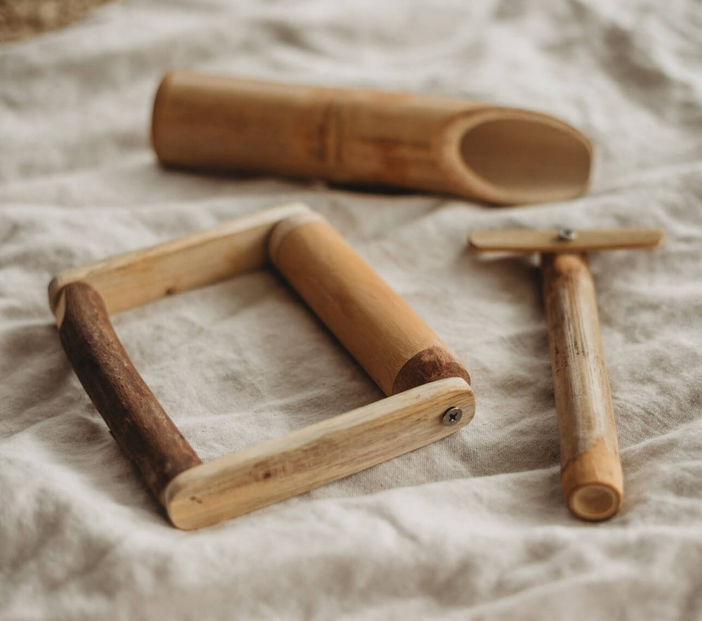 Qtoys Bamboo Sand utensils