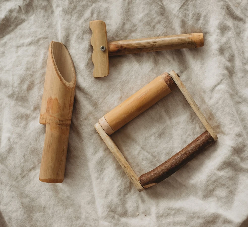 Qtoys Bamboo Sand Play Set