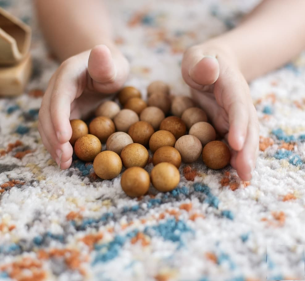 qtoys mini wooden ball set of 50