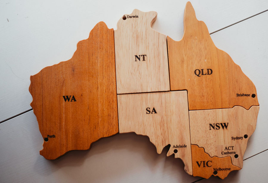 Qtoys Australian Map Puzzle Play set