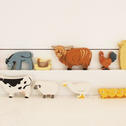 Tenderleaf Wooden Farmyard Animals Set - image 5