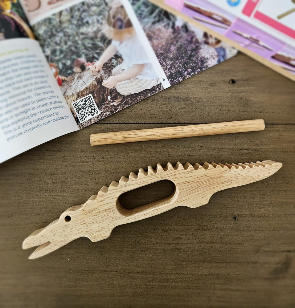 wooden crocodile guiro