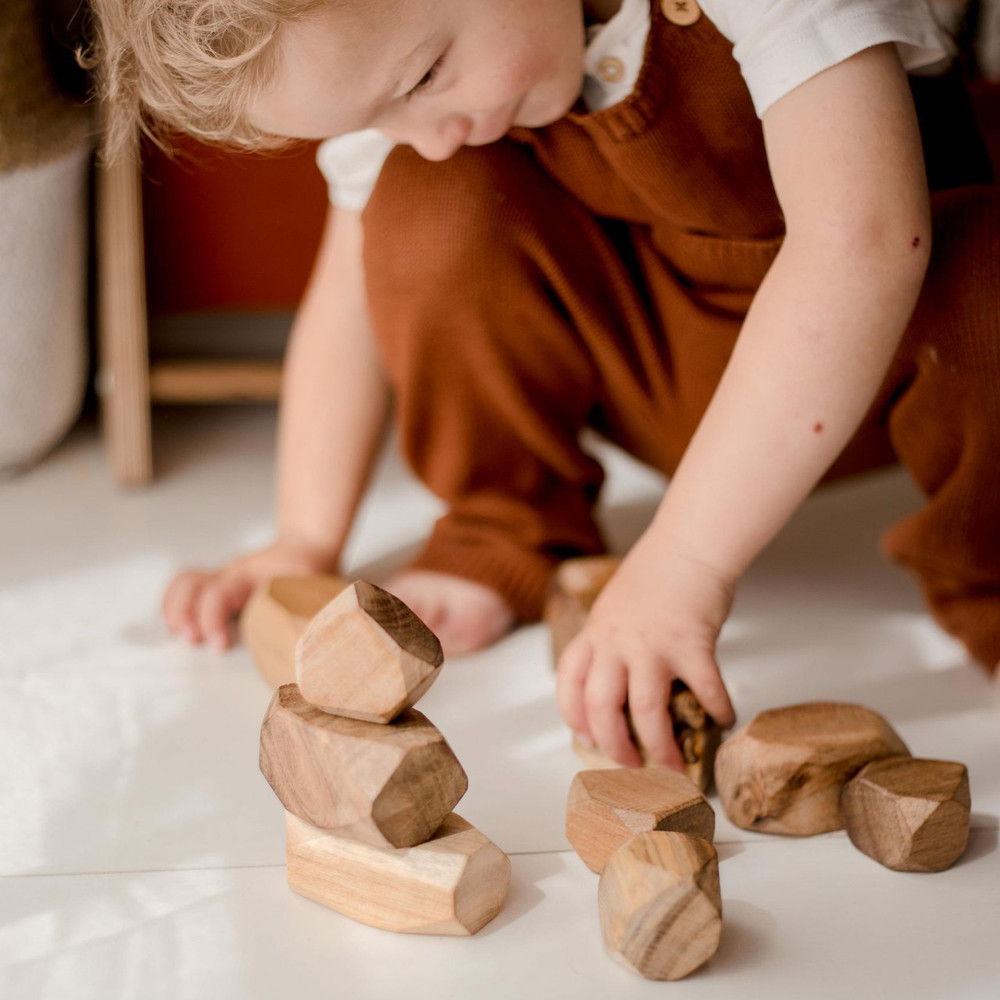 Qtoys Natural Wooden Gems in play