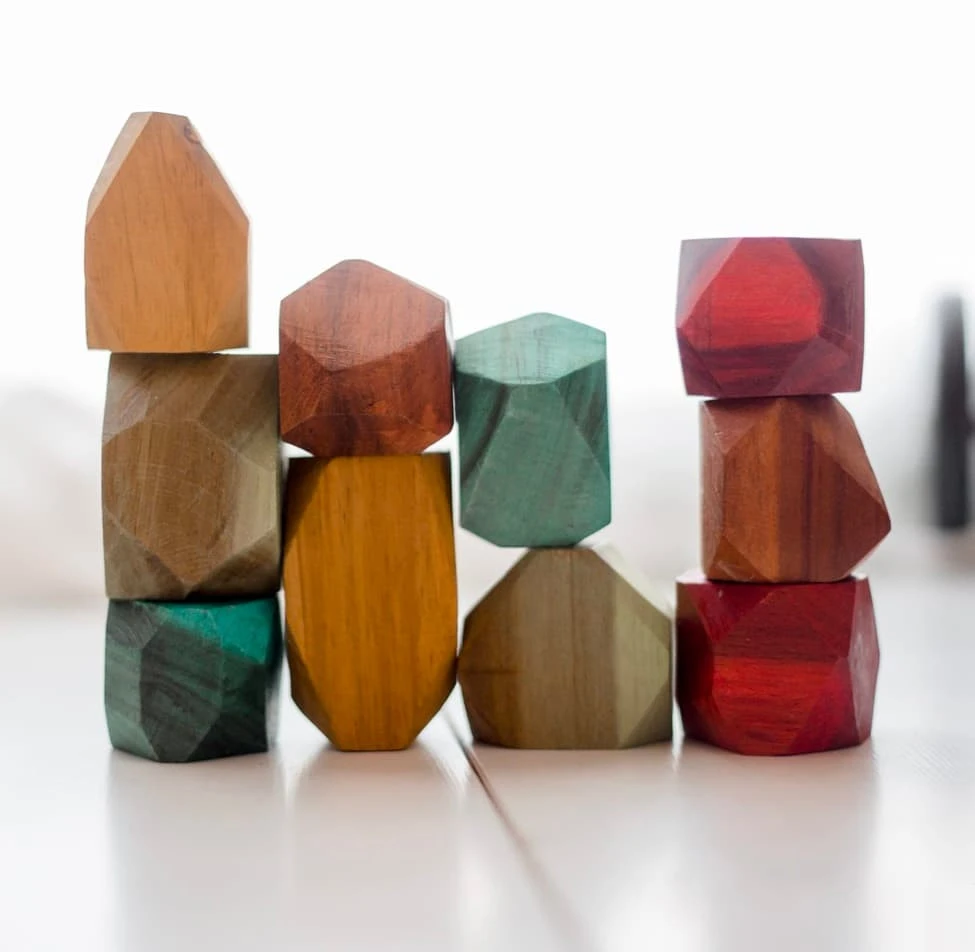 qtoys wooden stacking gems