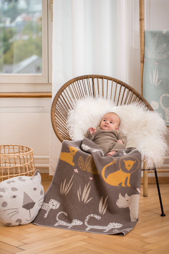 Brown Jungle Juwel Bassinet Blanket