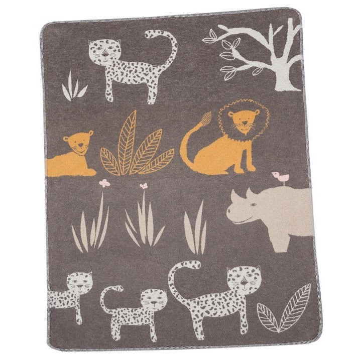 David Fussenegger Brown Jungle Juwel Bassinet Blanket