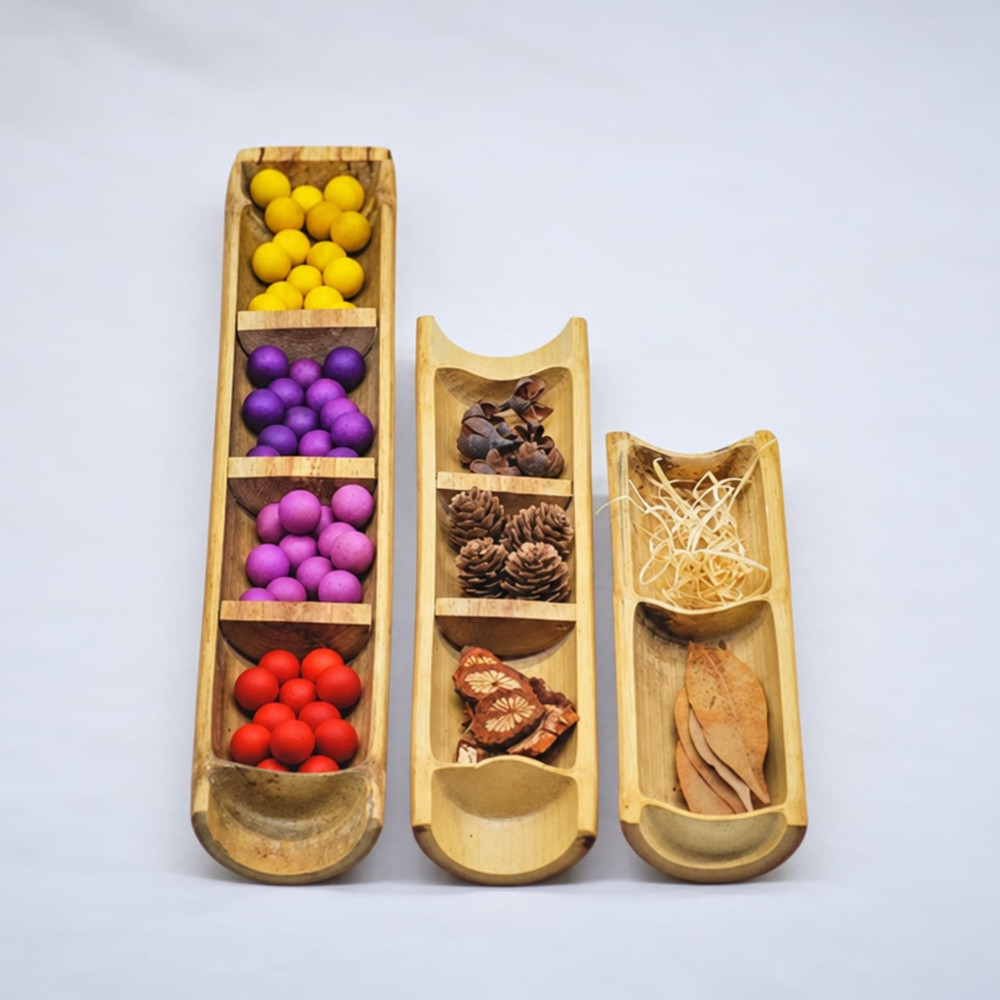 Qtoys Bamboo Sorting Trays