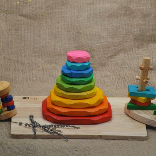 Qtoys Coloured Stacking Stones2