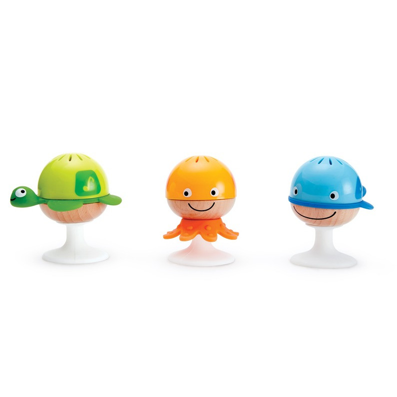 hape stay put suction cup rattle set