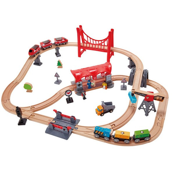 hape busy city railway set