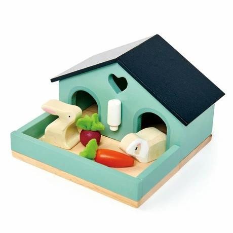 Tender Leaf Toys Wooden Pet Rabbits House Accessories for Dolls House