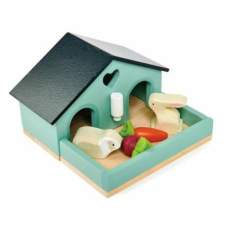 Wooden Pet Rabbits House Accessories for Dolls House
