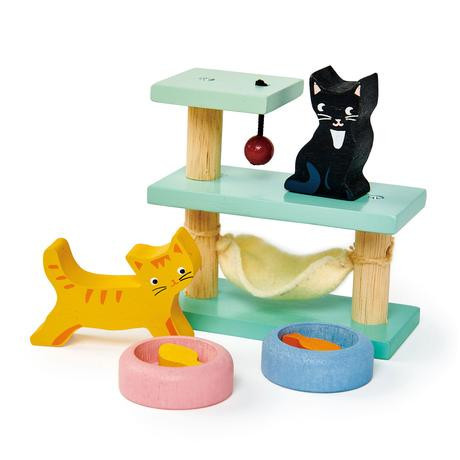 Tender Leaf Toys Wooden Pet Cats Play Accessories for Dolls House