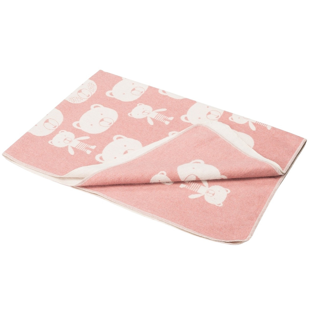David Fussenegger Blush Bears Allover Cot Blanket