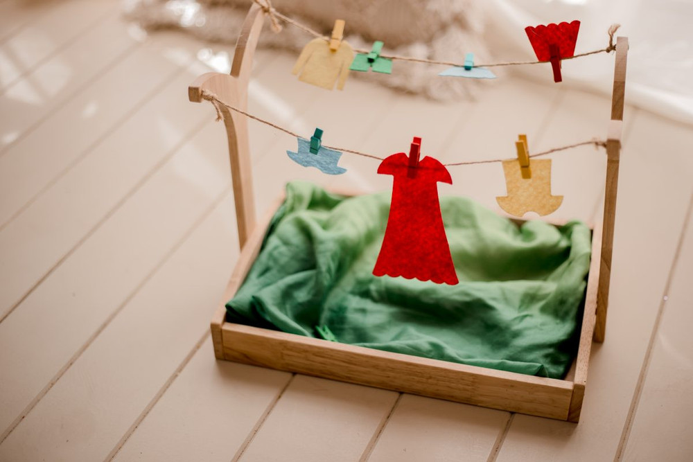 Montessori Clothes Hanging Play Set
