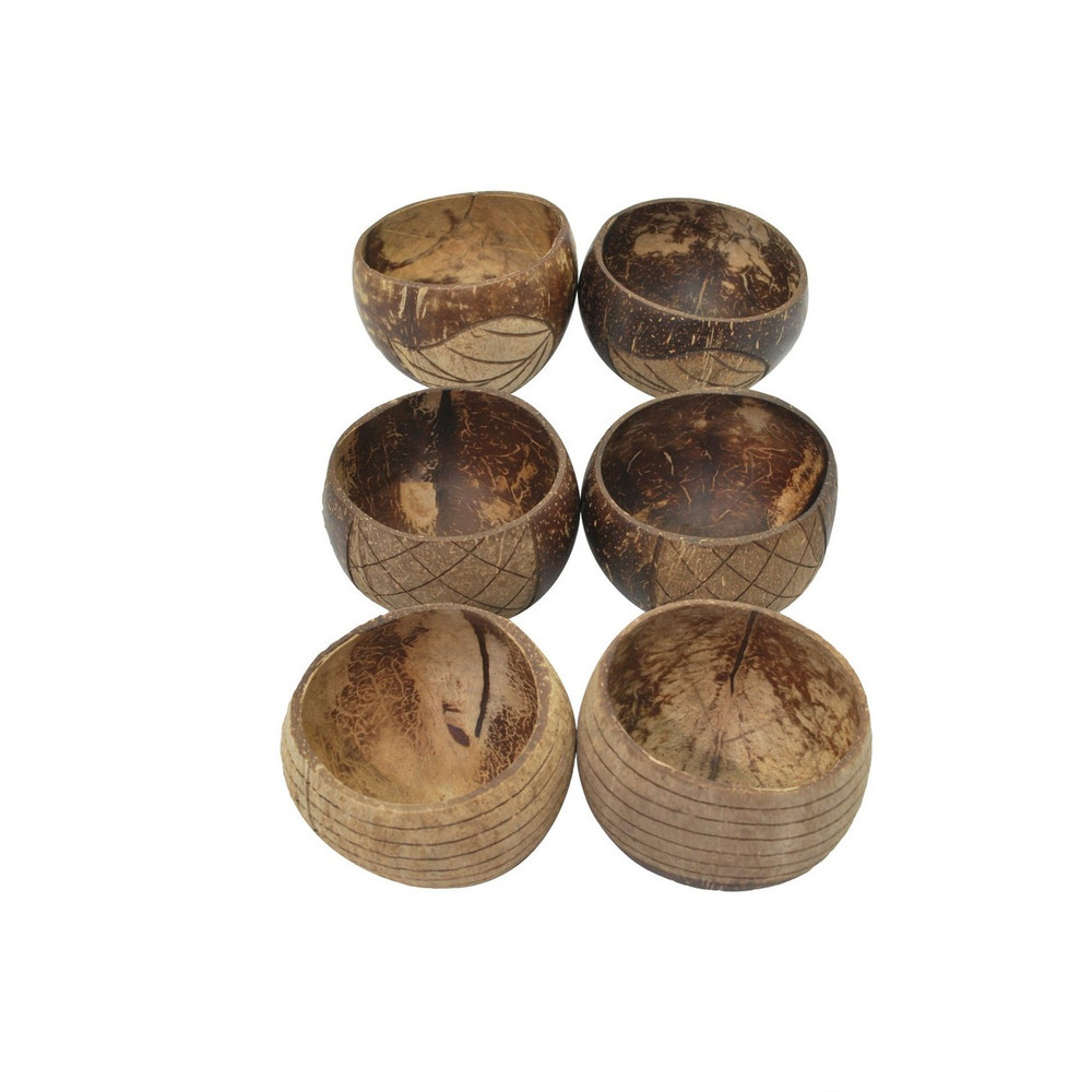 Patterned Coconut Rice Bowls set of 6