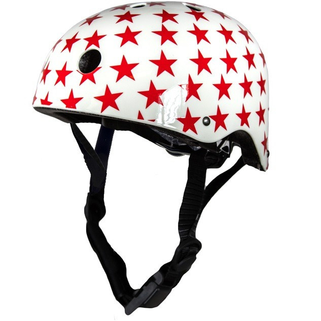 Vintage White Helmet with Stars CoConut Helmet - Small