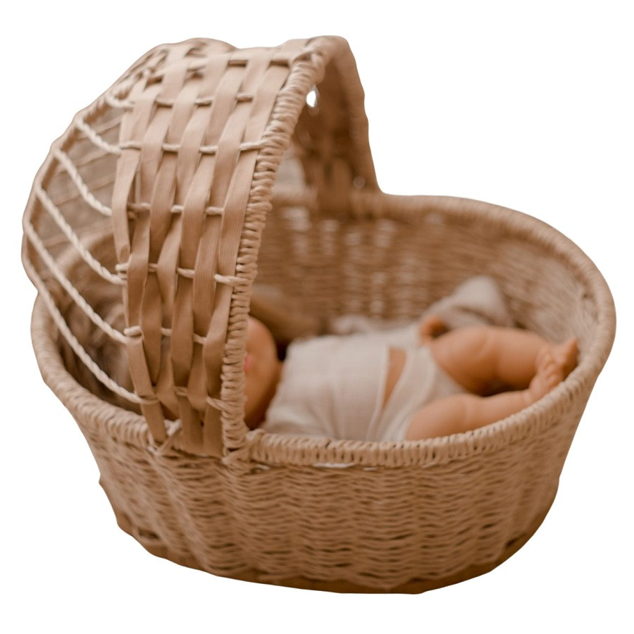 qtoys jute doll cradle