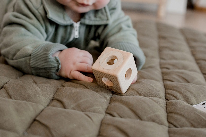 Wooden Cube Rattle