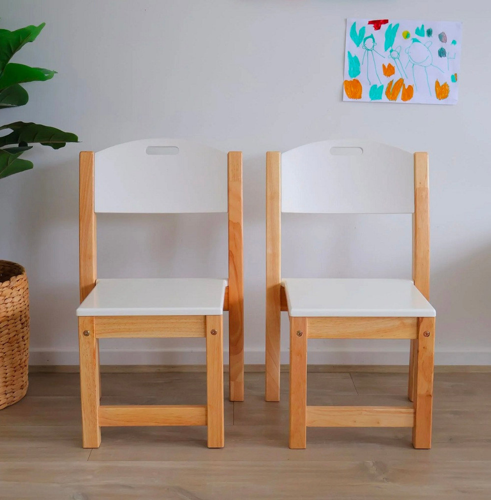 Qtoys Kids White Seat Stacking Chairs