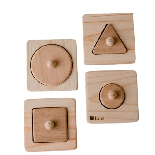 Qtoys Single Shape Puzzle set of 4