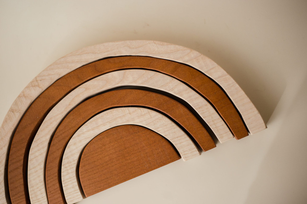 Large Two Tone Stacking Blocks Laid Flat