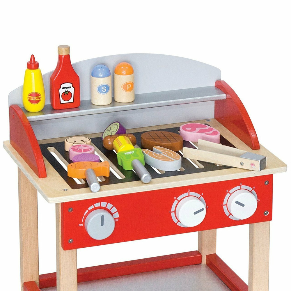 Viga Wooden Barbeque Up Close