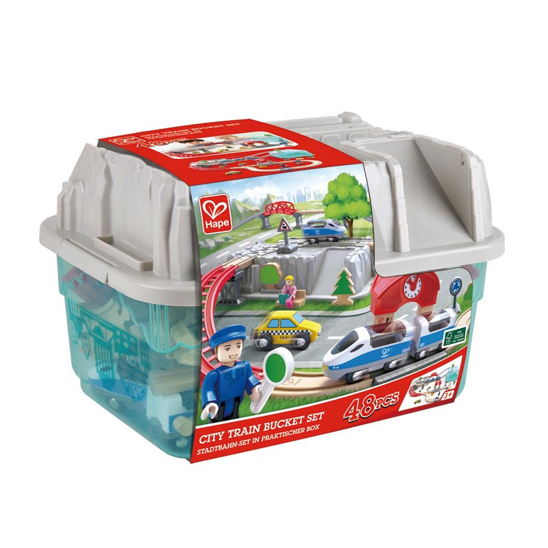 City Train Bucket Set in a storage box