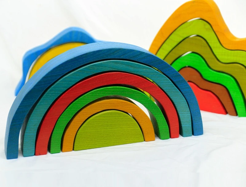 Qtoys Large Color rainbow Blocks