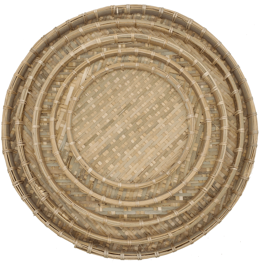 Qtoys Bamboo Circle Trays 2