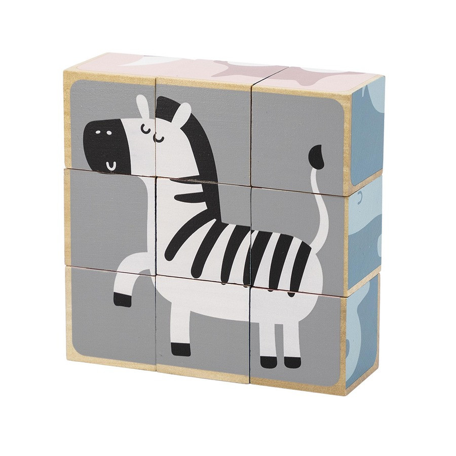 6 sided viga puzzle - zebra